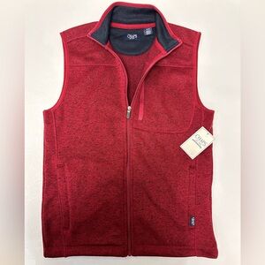 Chaps Men's Maroon Fleece Vest